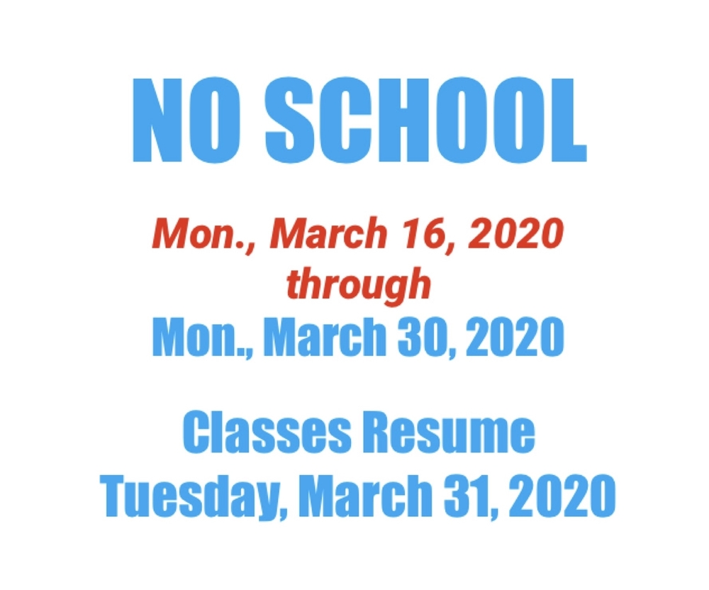 03/15/2020: SD104 NO SCHOOL Extended Schedule Update