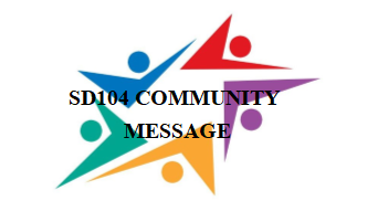 SD104 Community Message: Update- School Health and Wellness (COVID-19) Coronavirus