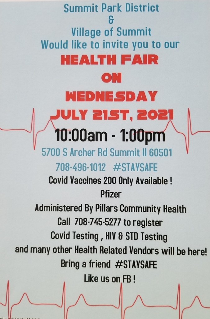Summit Park District Health Fair