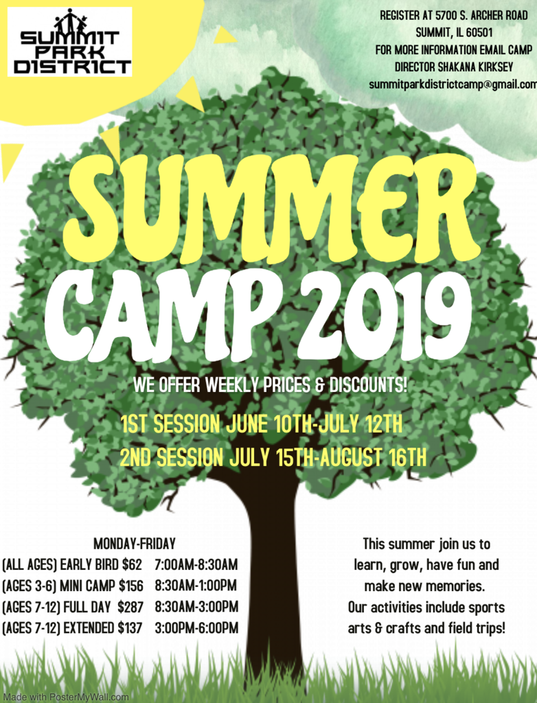 Summit Park District Summer Programs